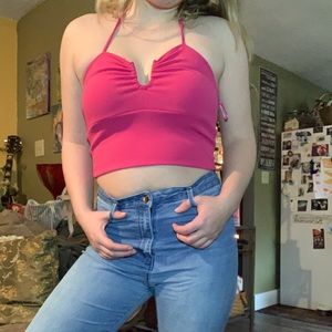 Hot Pink Crop Top